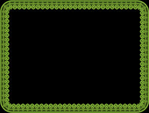 Green Lace Border Design PNG image with transparent background
