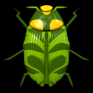 Green Ladybug Illustration PNG image with transparent background