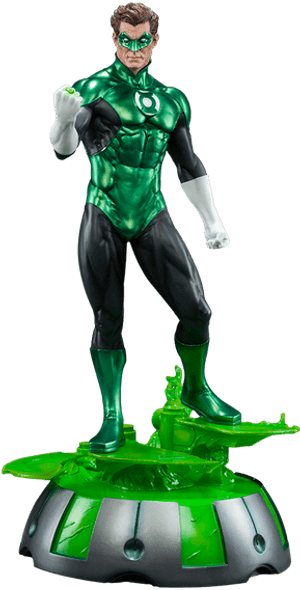 Green Lantern Figure Pose PNG image with transparent background
