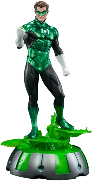 Green Lantern Figure Pose PNG Image