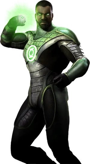 Green Lantern Power Ring Display PNG Image