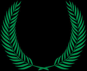 Green Laurel Wreath Graphic PNG with transparent background