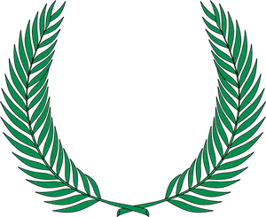 Green Laurel Wreath Graphic PNG Image