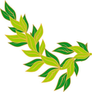 Green Leaf Branch Graphic PNG Image