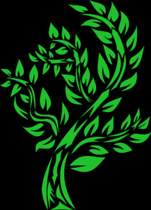 Green Leaf Phoenix Vector Art PNG image with transparent background