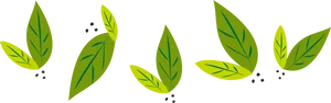 Green Leaves Vector Illustration PNG Image