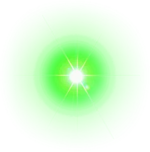 Green Lens Flare Effect PNG Image