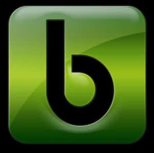 Green Letter B Icon PNG with transparent background