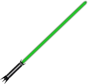 Green Lightsaber Illustration PNG Image