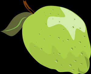 Green Lime Cartoon Illustration PNG with transparent background