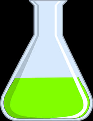 Green Liquid In Flask PNG image with transparent background