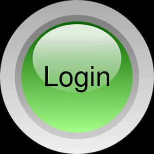 Green Login Button Graphic PNG