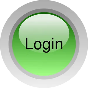 Green Login Button Graphic PNG Image