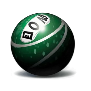 Green Lottery Ball Number10 PNG Image