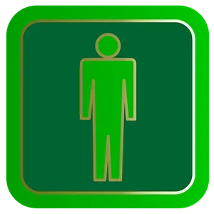 Green Male Sign Icon PNG Image