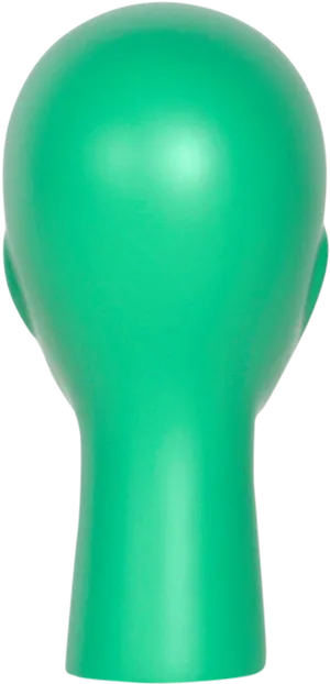 Green Mannequin Head Display PNG Image