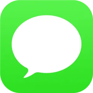 Green Message App Icon PNG Image