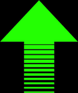 Green Neon Arrow Graphic PNG image with transparent background