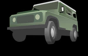 Green Offroad Jeep Illustration PNG image with transparent background