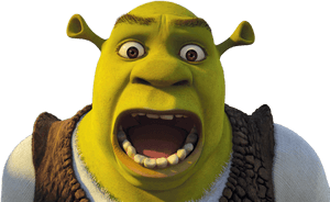 Green Ogre Expressive Face PNG image with transparent background