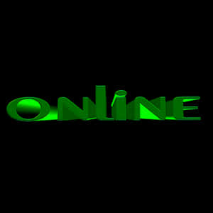 Green Online Text Graphic PNG image with transparent background