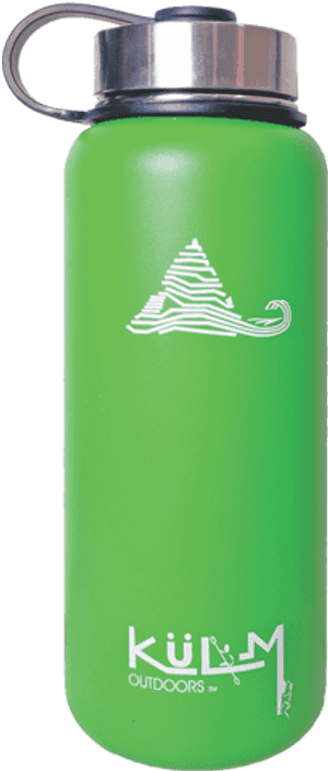 Green Outdoor Water Bottle PNG image with transparent background