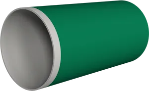 Green P V C Pipe3 D Render PNG Image