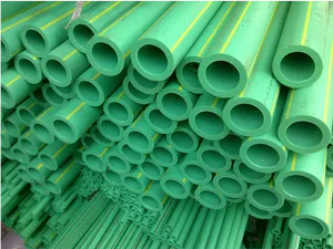 Green P V C Pipes Stockpile.jpg PNG Image