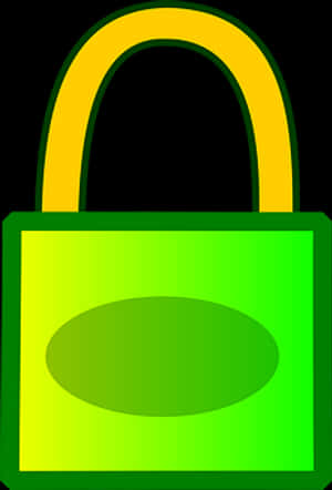Green Padlock Graphic PNG with transparent background