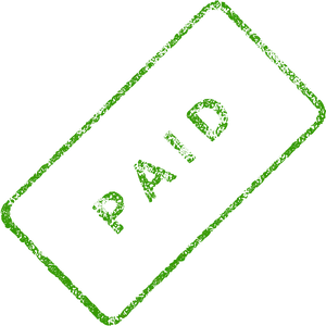 Green Paid Stamp Graphic PNG Image