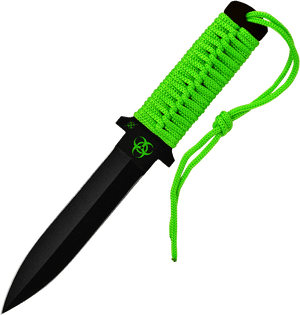 Biohazard Low Profile Green Commando Combat Knife - Hunting Knife, HD Png Download PNG with transparent background