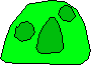 Green Paw Print Pixel Art PNG image with transparent background