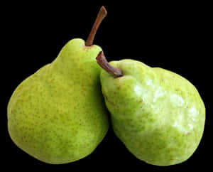 Green Pears Black Background PNG image with transparent background