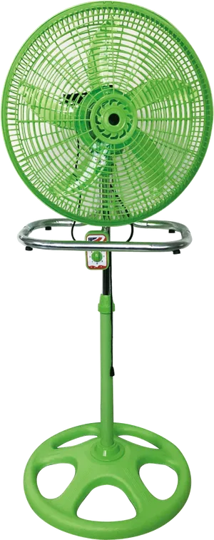 Green Pedestal Fan PNG Image