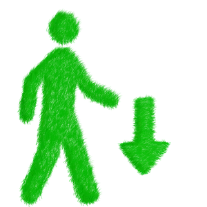 Green Pedestrian Sign Arrow PNG Image