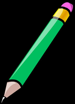 Green Pencil Clipart PNG with transparent background