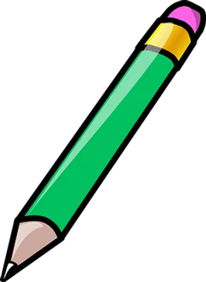 Green Pencil Clipart PNG Image