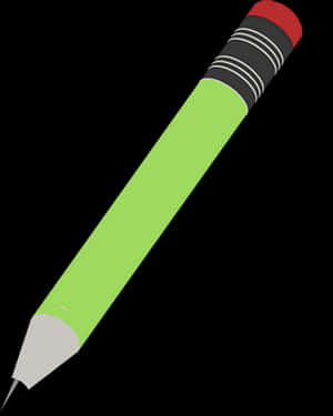 Green Pencil Illustration PNG