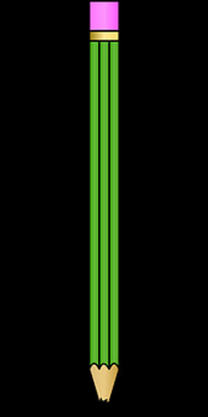 Green Pencil Illustration PNG