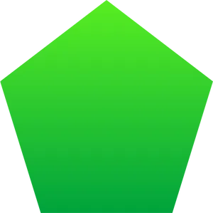 Green Pentagon Shape PNG Image