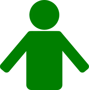 Green Person Icon Clipart PNG Image