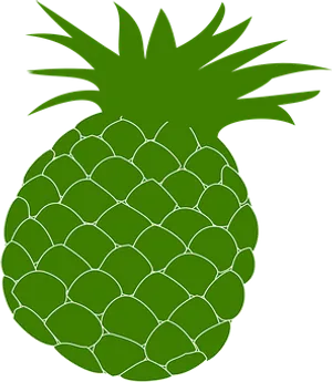 Green Pineapple Graphic PNG Image