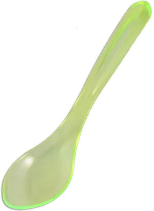 Green Plastic Spoon PNG Image