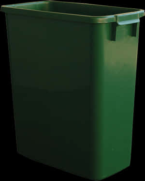 Green Plastic Trash Bin PNG with transparent background