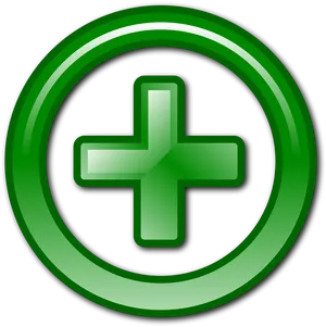 Green Plus Sign Icon PNG Image