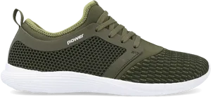 Green Power Casual Sneaker PNG Image