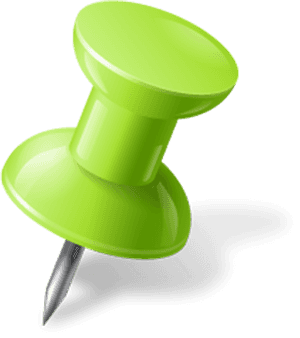 Green Right Pushpin - Green Push Pin Clipart, HD Png Download PNG