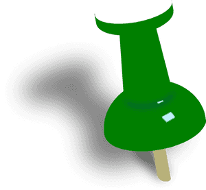 Green Push Pin Clipart, HD Png Download PNG