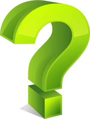 Green Question Mark Graphic PNG Image