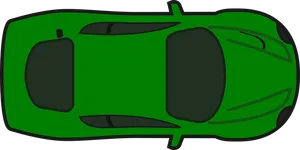 Green Race Car Top View PNG Image